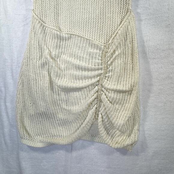Torn by Ronny Kobo The Kate Dress Knit Sleeveless Bead Accents Color Pearl Sz M - Picture 4 of 13
